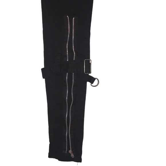 TRIPP NYC Vintage Goth Multi Zipper D Rings Black Jeans Pant Woman Girls… - Picture 5 of 12